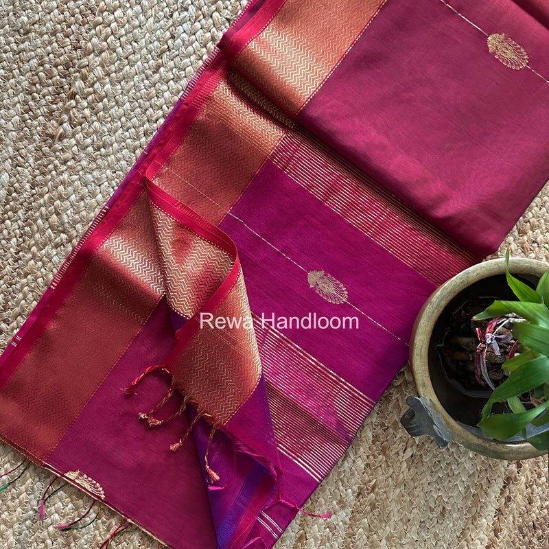 Maheshwari Shaded Butta Saree