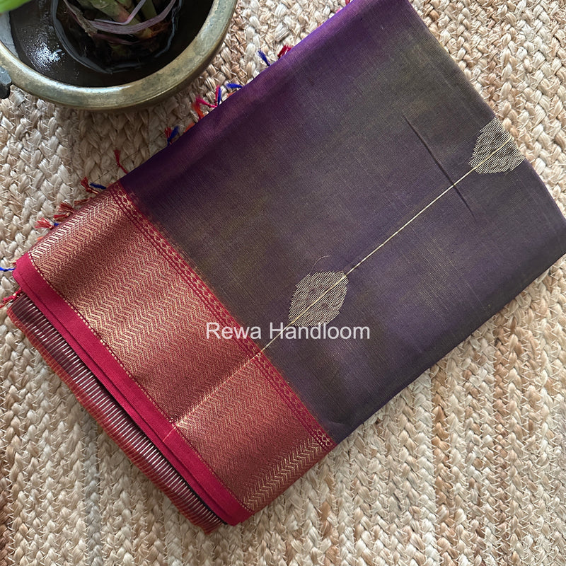 Maheshwari Violet Shaded Butta Saree BLSS015