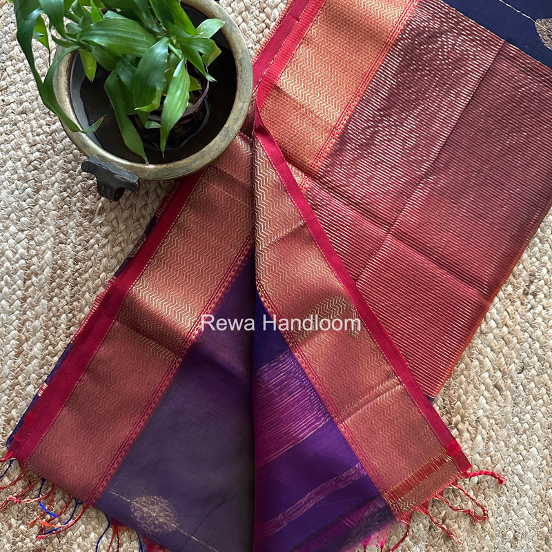 Maheshwari Violet Shaded Butta Saree BLSS015