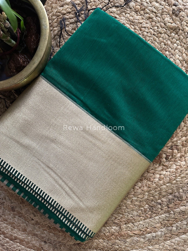 Maheshwari Green Resham Thread Border Saree RTS036