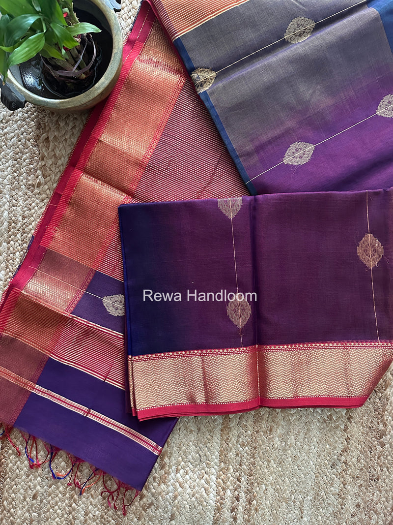 Maheshwari Violet Shaded Butta Saree BLSS015