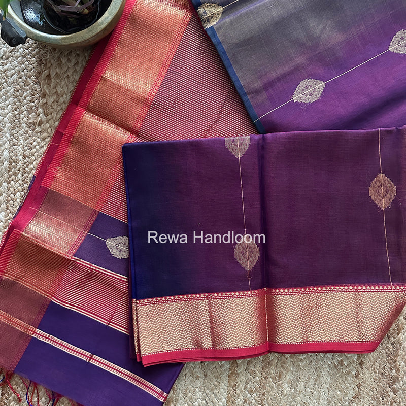 Maheshwari Violet Shaded Butta Saree BLSS015