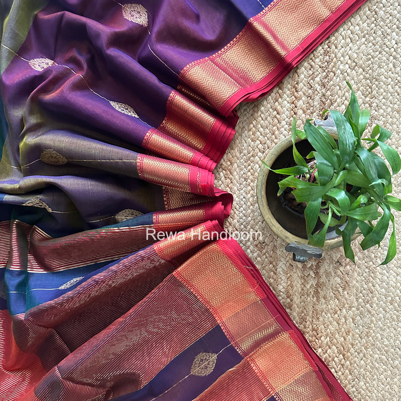 Maheshwari Violet Shaded Butta Saree BLSS015