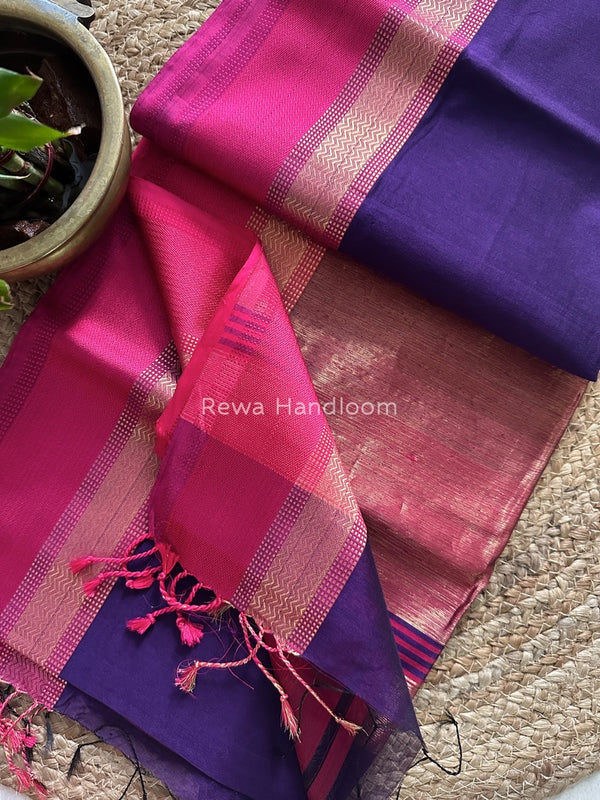 Maheshwari Resham Thread Border Saree