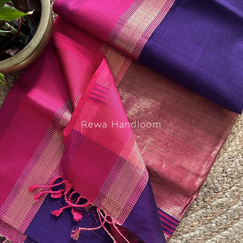 Maheshwari Resham Thread Border Saree