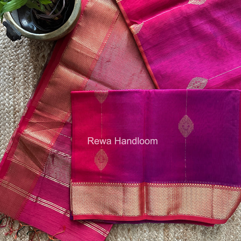 Maheshwari Rani Pink Shaded Butta Saree BLSS019