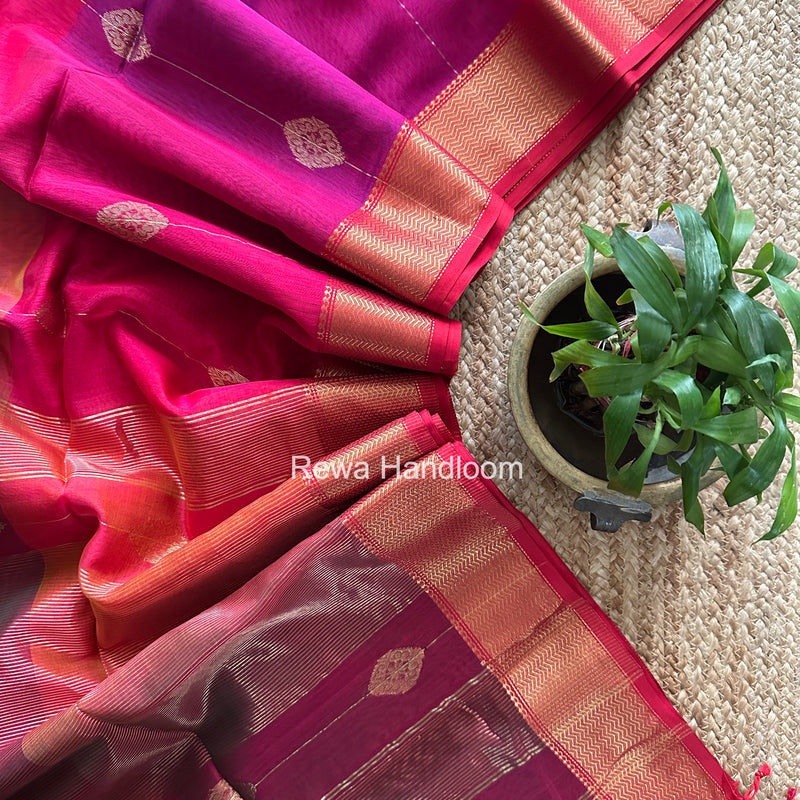 Maheshwari Rani Pink Shaded Butta Saree BLSS019