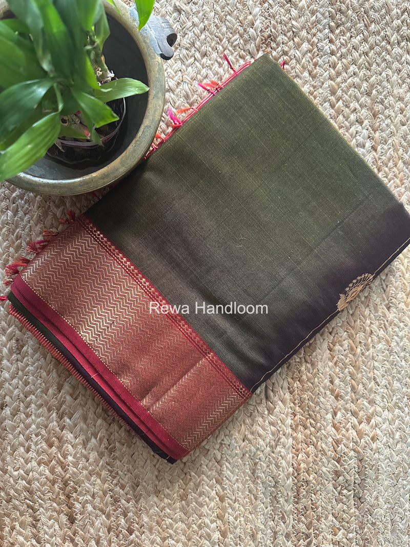 Maheshwari Green Shaded Butta Saree BLSS011