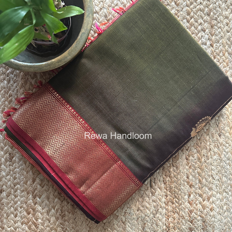 Maheshwari Green Shaded Butta Saree BLSS011