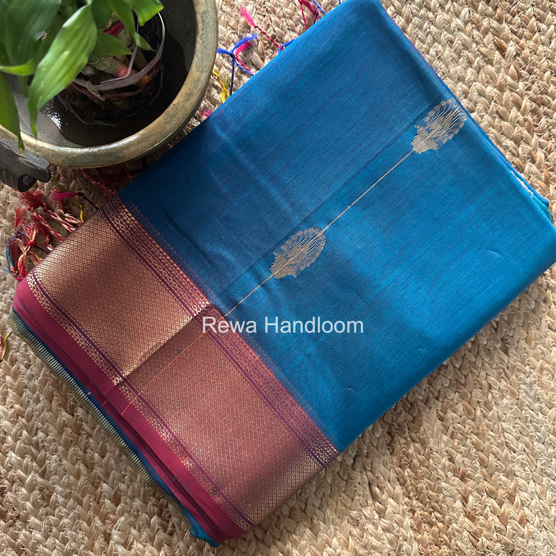 Maheshwari Rama Green Shaded Butta Saree BLSS010