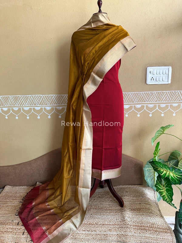 Maheshwari Resham Border Dress Material