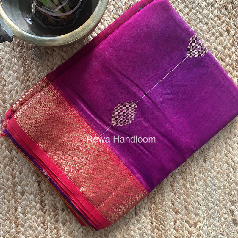 Maheshwari Purple Shaded Butta Saree BLSS024