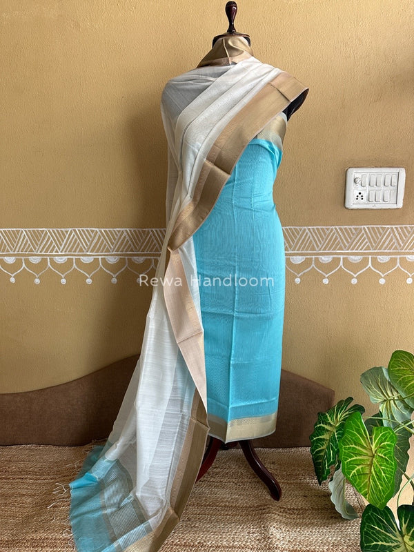 Maheshwari Resham Border Dress Material