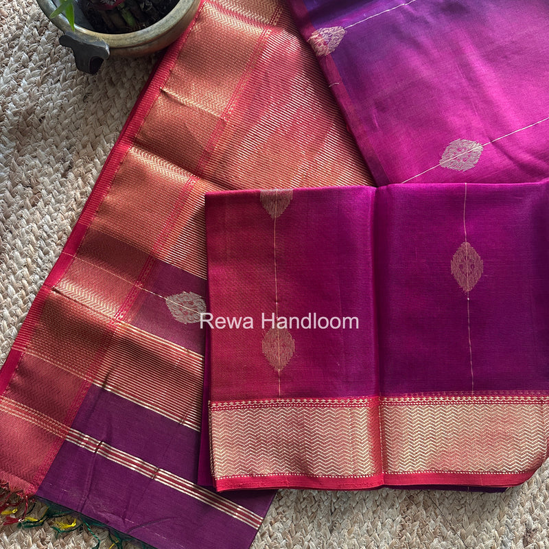 Maheshwari Purple Shaded Butta Saree BLSS024