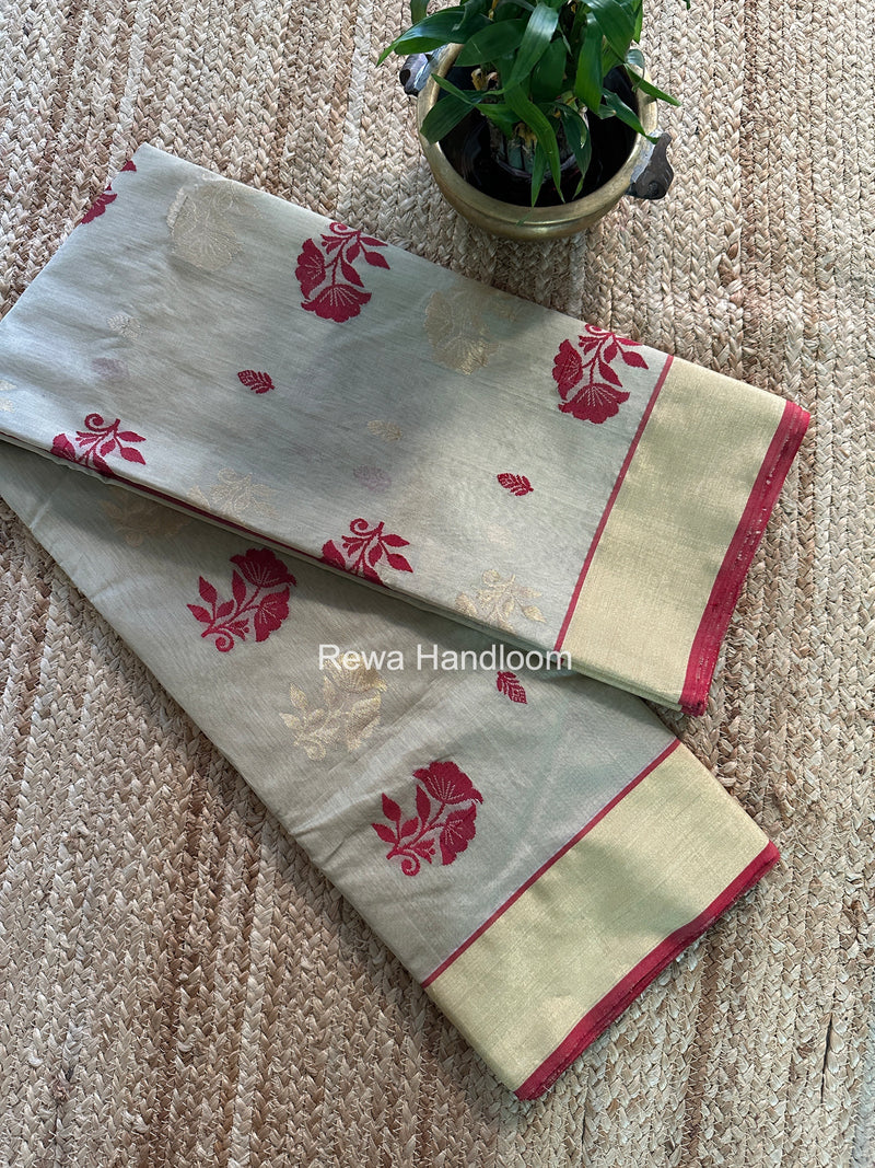 Chanderi Butta Silk Saree