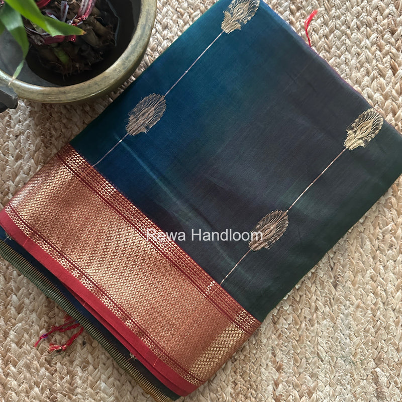 Maheshwari Green Shaded Butta Saree BLSS013