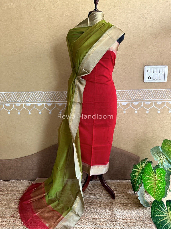 Maheshwari Resham Border Dress Material