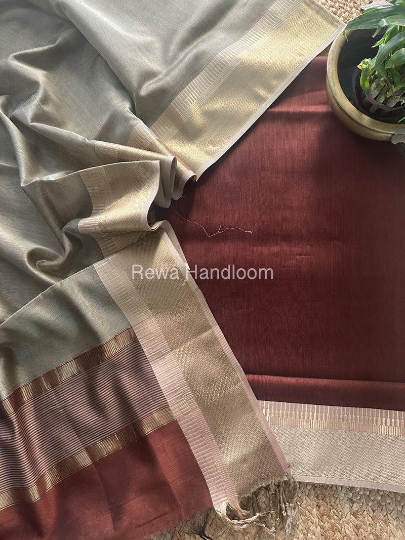 Maheshwari Zari Border Dress Material