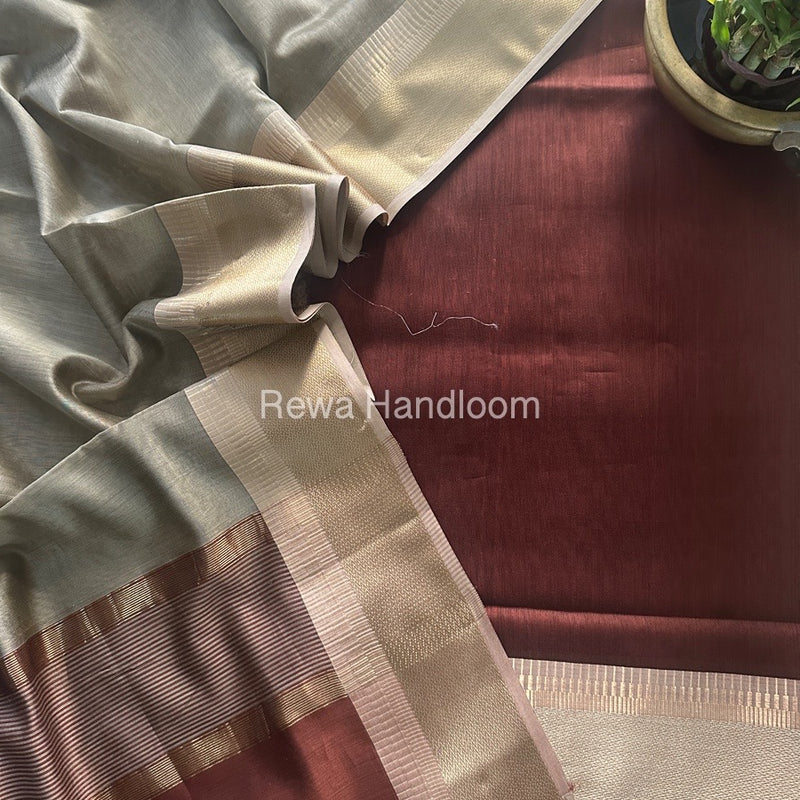Maheshwari Zari Border Dress Material