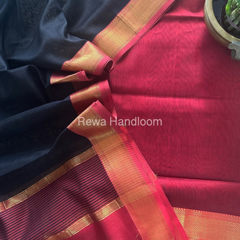 Maheshwari Zari Border Dress Material