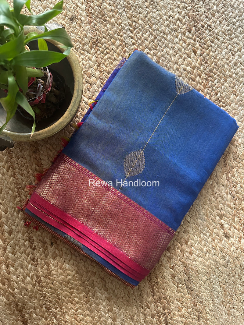 Maheshwari Blue Shaded Butta Saree BLSS027