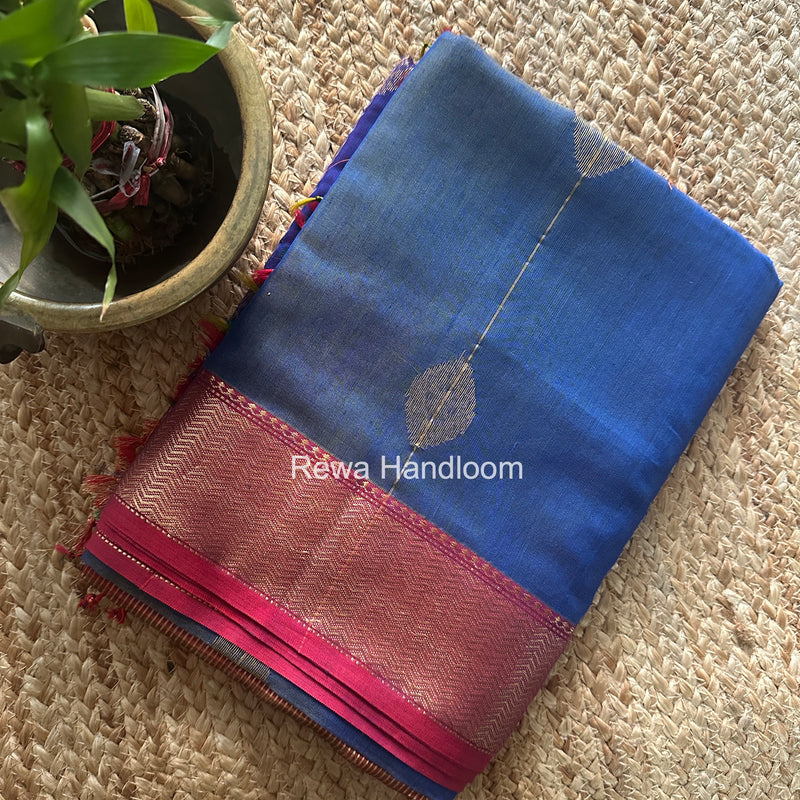 Maheshwari Blue Shaded Butta Saree BLSS027