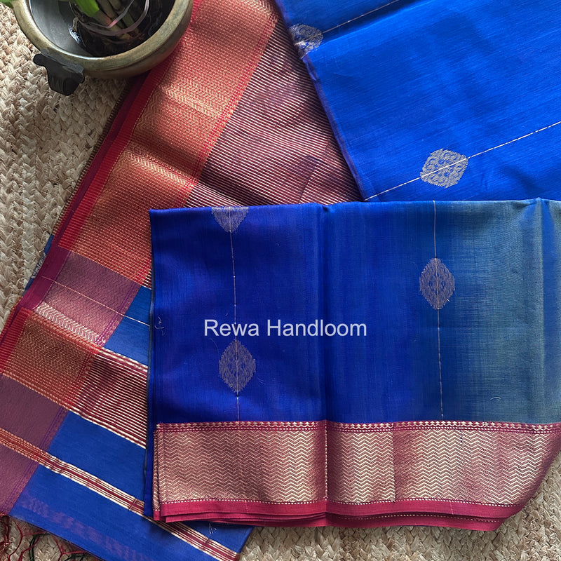 Maheshwari Blue Shaded Butta Saree BLSS027