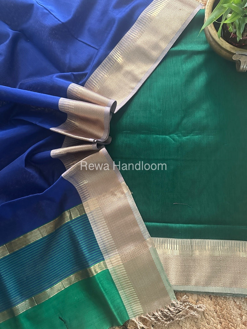 Maheshwari Zari Border Dress Material 