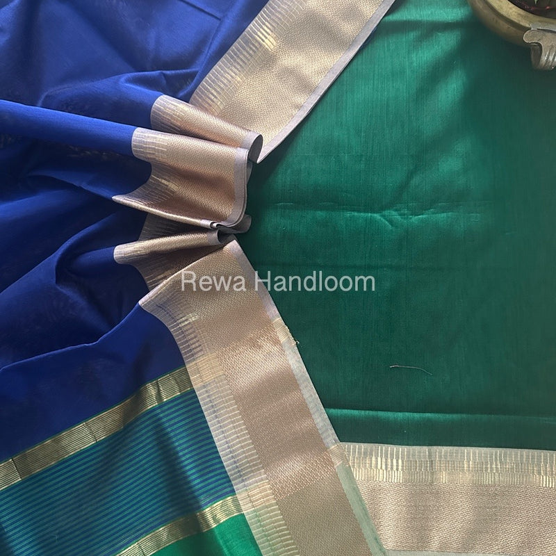Maheshwari Zari Border Dress Material 