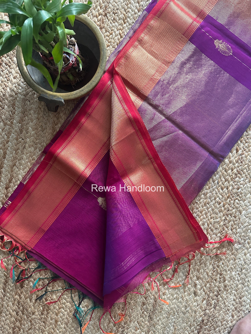 Maheshwari Magenta Shaded Butta Saree BLSS012