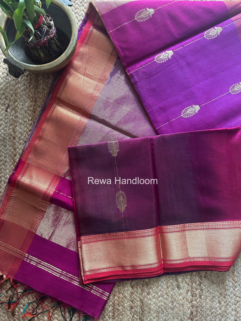 Maheshwari Magenta Shaded Butta Saree BLSS012