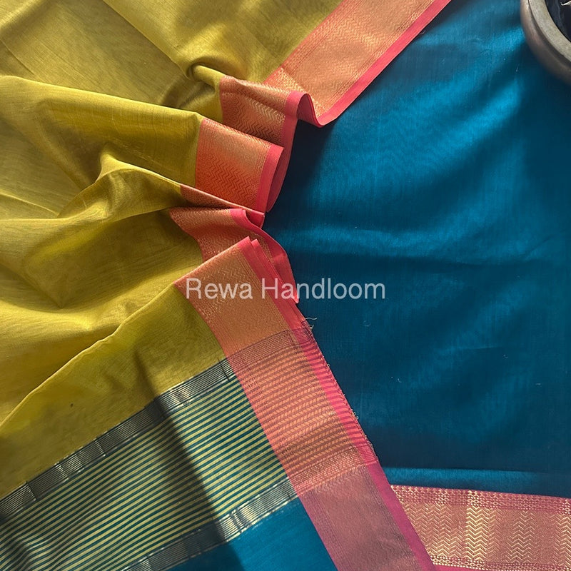 Maheshwari Zari Border Dress Material
