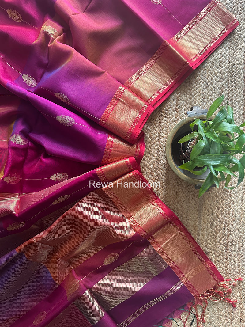 Maheshwari Magenta Shaded Butta Saree BLSS012