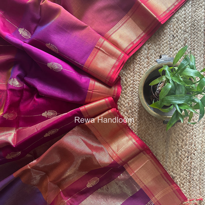 Maheshwari Magenta Shaded Butta Saree BLSS012