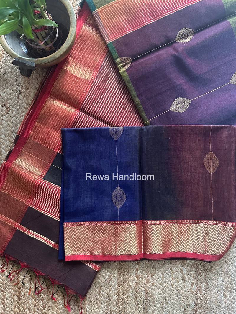 Maheshwari Wine Shaded Butta Saree BLSS021