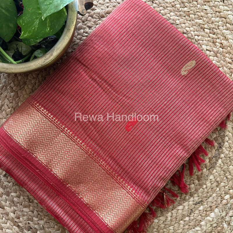  Zari Butti ~ Maheshwari Saree