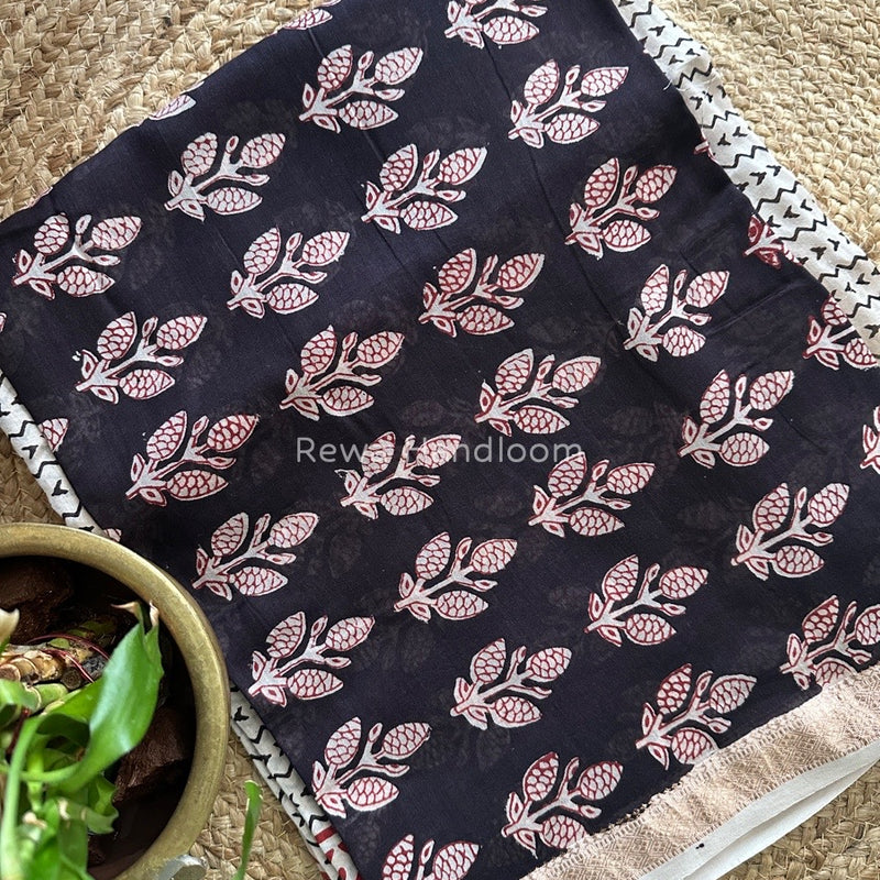 Maheshwari Black Bagh Print Suit BSP0149