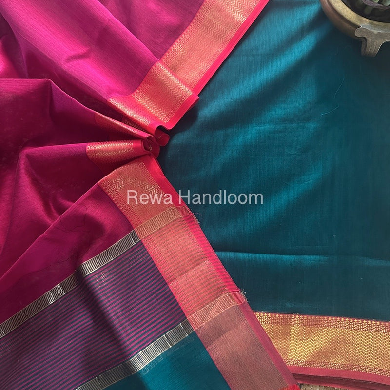 Maheshwari Zari Border Dress Material