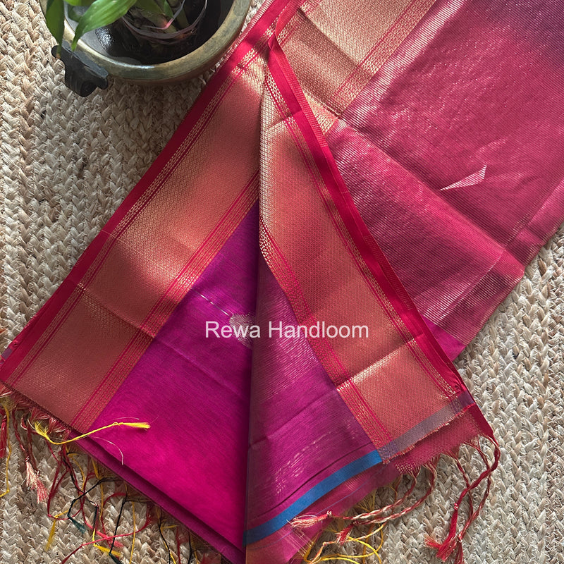 Maheshwari Rani Pink Shaded Butta Saree BLSS014