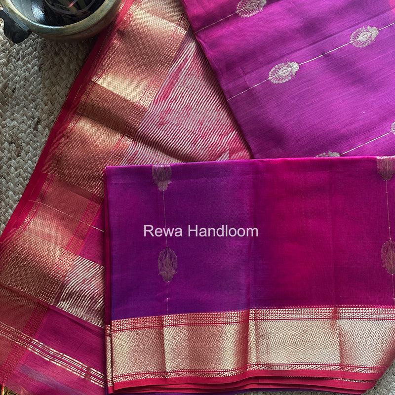 Maheshwari Rani Pink Shaded Butta Saree BLSS014