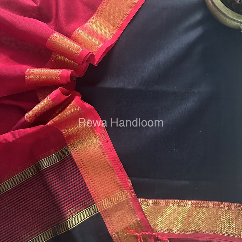 Maheshwari Zari Border Dress Material