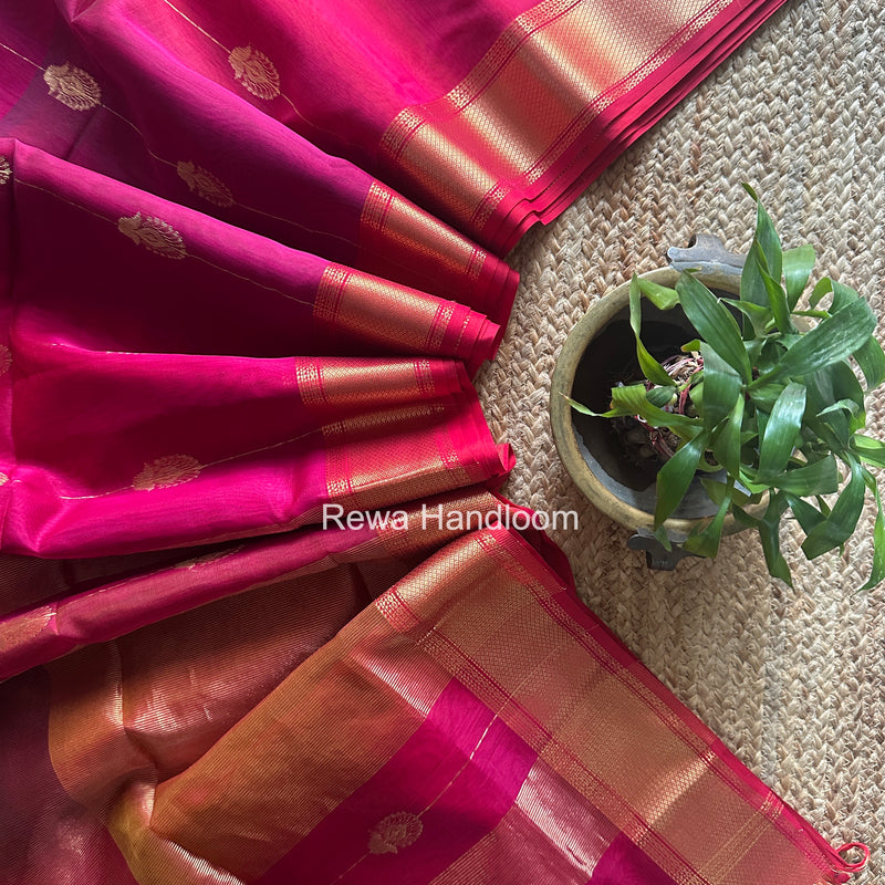 Maheshwari Rani Pink Shaded Butta Saree BLSS014