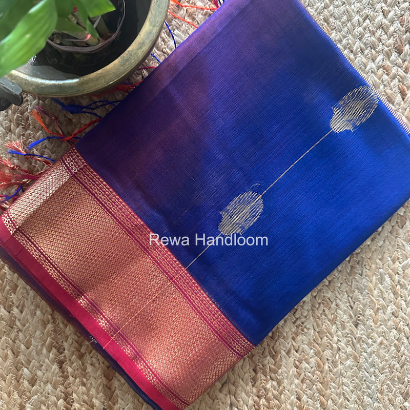Maheshwari Blue Shaded Butta Saree BLSS02