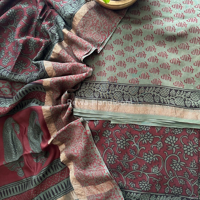 Maheshwari Green Bagh Print Suit BSP0136