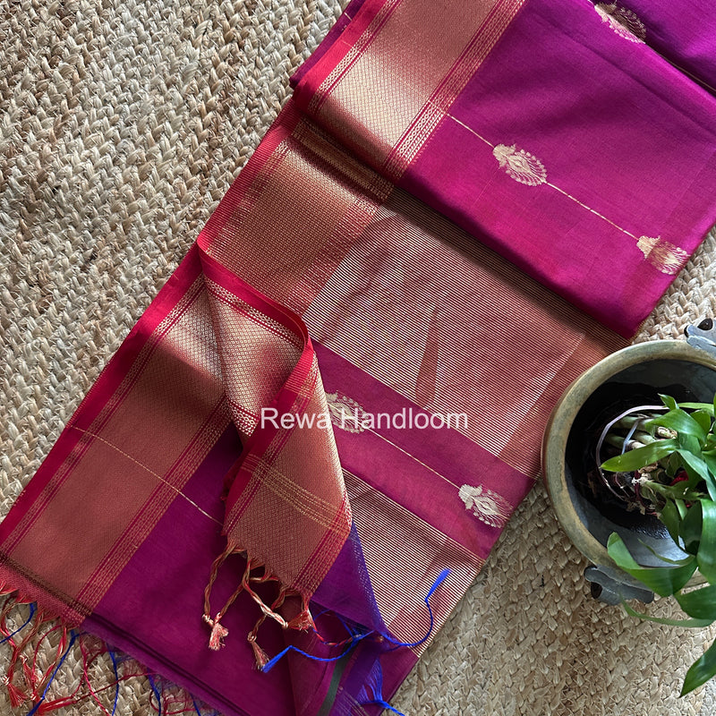 Maheshwari Shaded Butta Saree