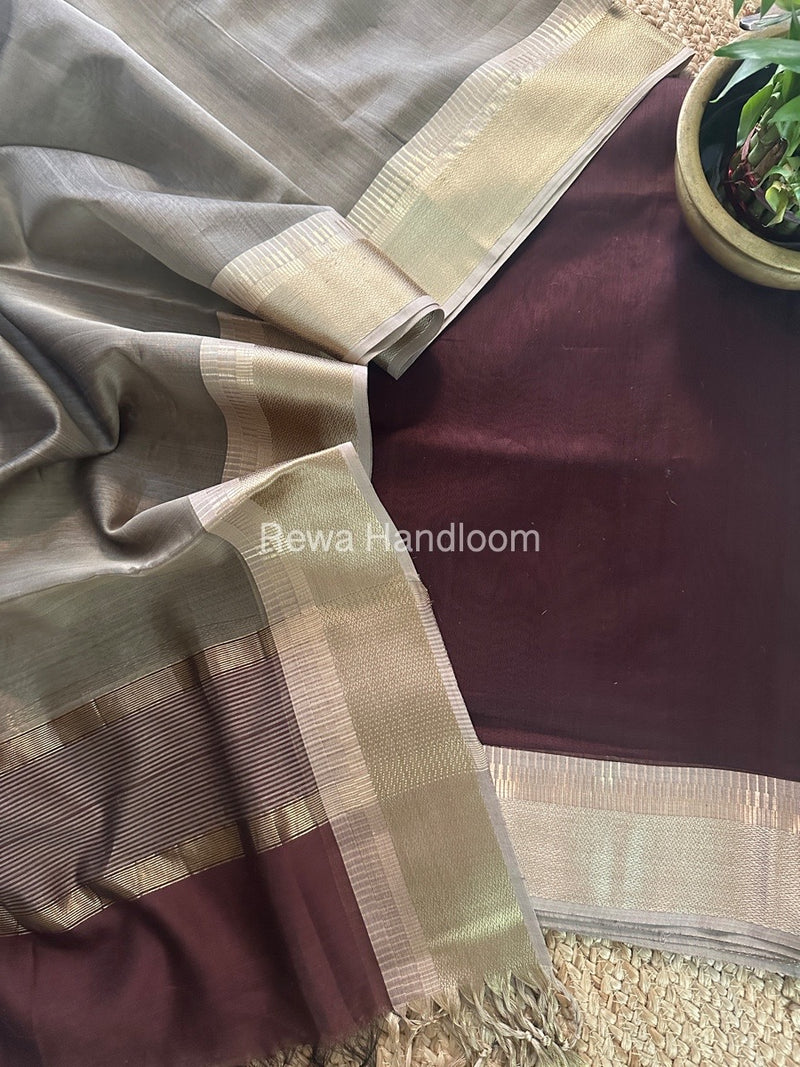 Maheshwari Zari Border Dress Material