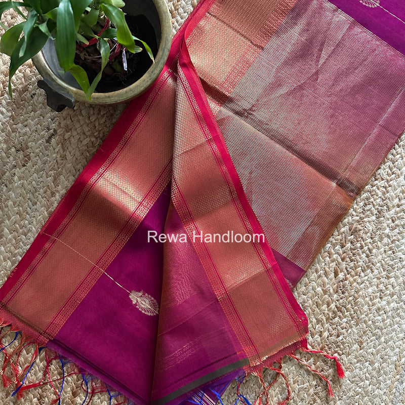 Maheshwari Magenta Shaded Butta Saree BLSS01