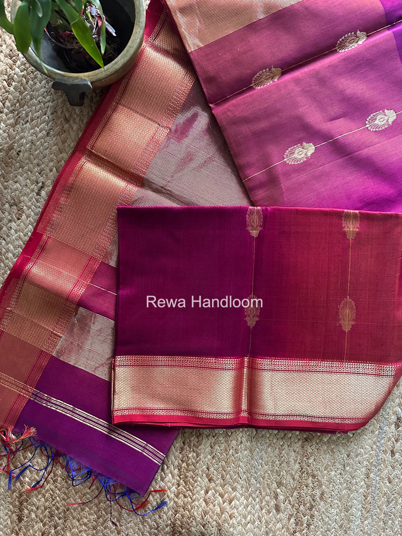 Maheshwari Magenta Shaded Butta Saree BLSS01