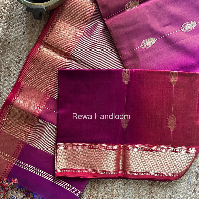 Maheshwari Magenta Shaded Butta Saree BLSS01