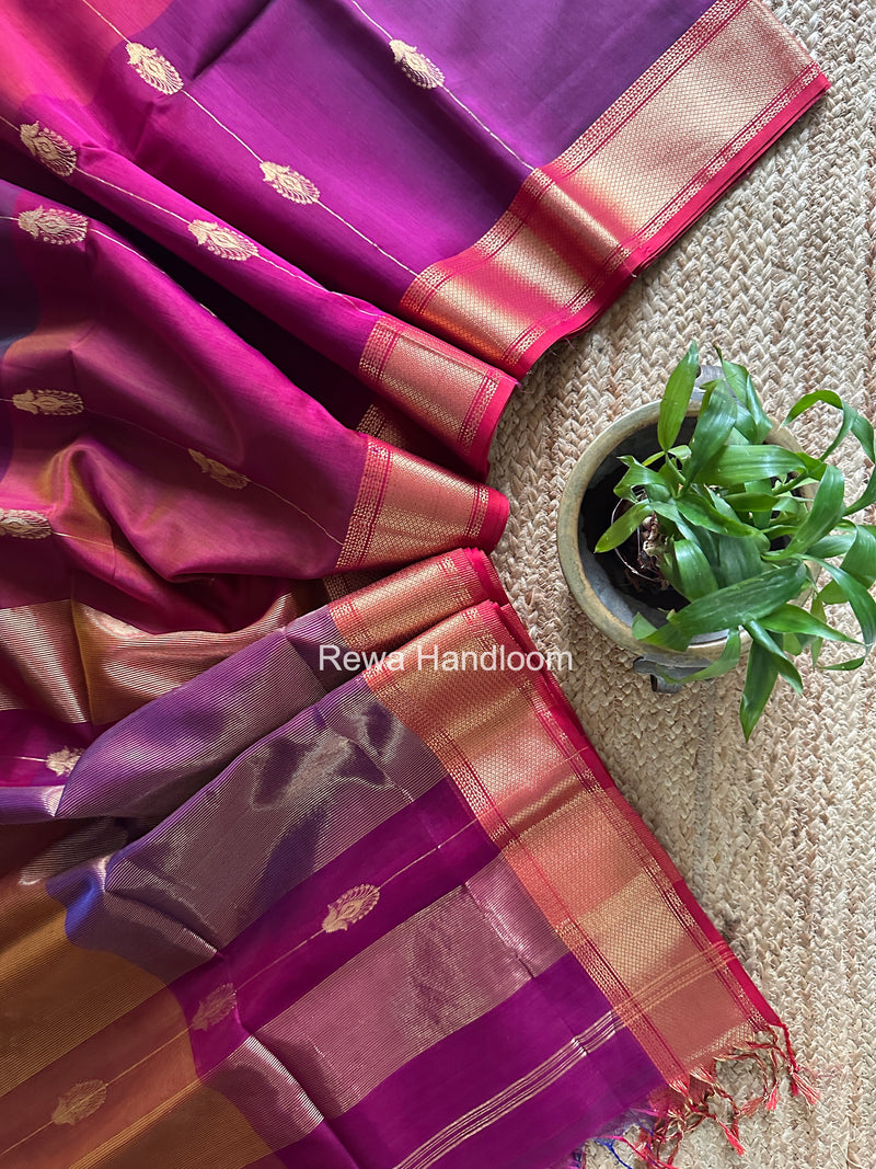 Maheshwari Magenta Shaded Butta Saree BLSS01